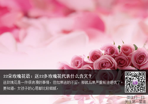 22朵玫瑰花语:送22多玫瑰花代表什么含义?